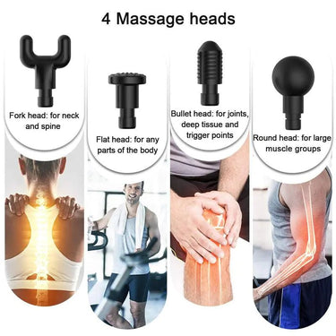 Premium Handheld Massager - 6 Heads - 30 Speeds - Epic Trends and Gifts - Massager - Premium Handheld Massager - 6 Heads - 30 Speeds